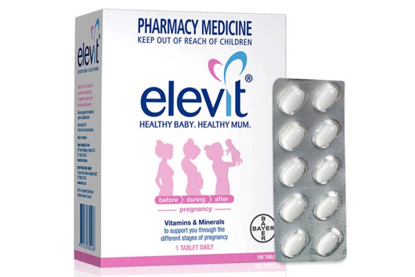 Thuốc bổ bà bầu Elevit  hộp 100 viên của hãng Bayer - Úc