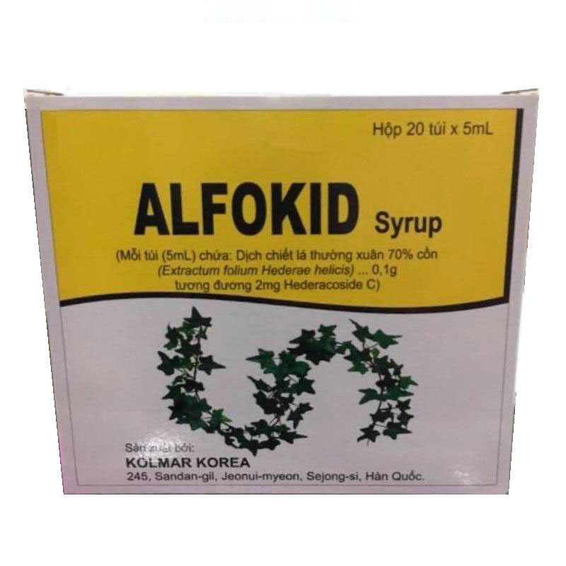 Thuốc ho ALFOKID Syrup chữa ho, long đờm, viêm phế quản, viêm phổi
