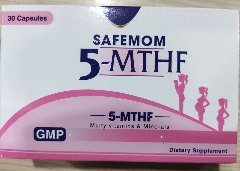 Thuốc Safemom 5 - MTHF bổ sung acid folic, bổ máu cho phụ nữ mang thai