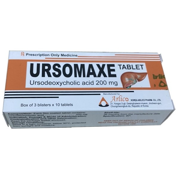 URSOMAXE Tablet (Ursodeoxycholic Acid) 200 mg