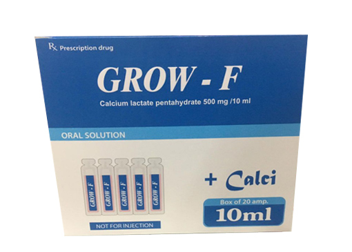 GROW – F (Calci lactat pentahydrate 500 mg/10ml)