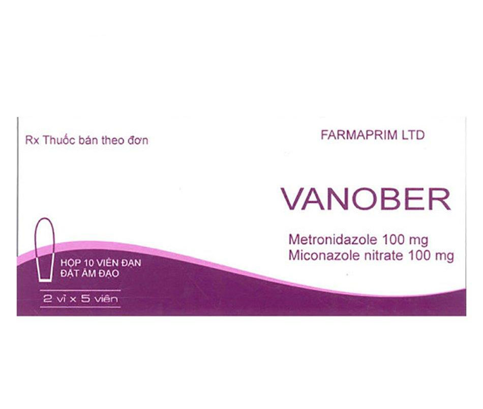 Thuốc đặt âm đạo VANOBER (Metronidazole & Miconazole nitrate)