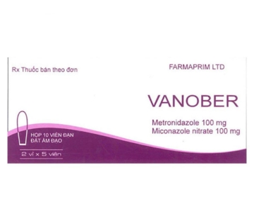 Thuốc đặt âm đạo VANOBER (Metronidazole & Miconazole nitrate)