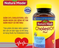 CholestOff Plus lọ 210 viên, hãng Nature Made Mỹ hạ mỡ máu, giảm cholesterol máu, phòng bệnh xơ vữa mạch máu.