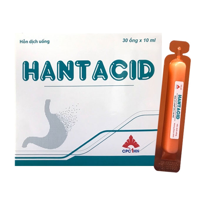 HANTACID (Gel nhôm hydroxyd khô, magnesi hydroxyd, simethicone)
